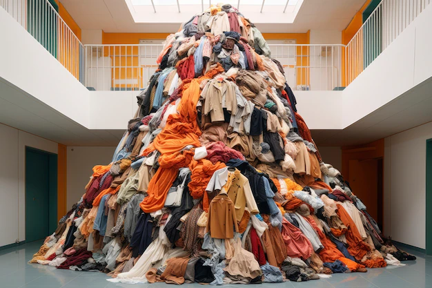 montagne de vêtements