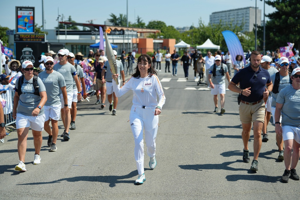 Aurélie Tourette, Eco-Actitude, porteur de flamme, Paris 2024 à Sarcelles