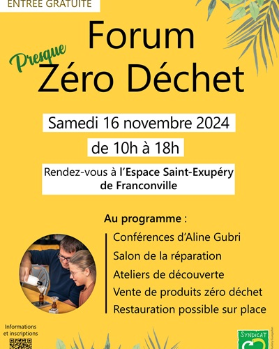 Affiche Forum Presque Zero Déchet Franconville - Syndicat Emeraude