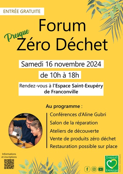 Affiche Forum Presque Zero Déchet Franconville - Syndicat Emeraude